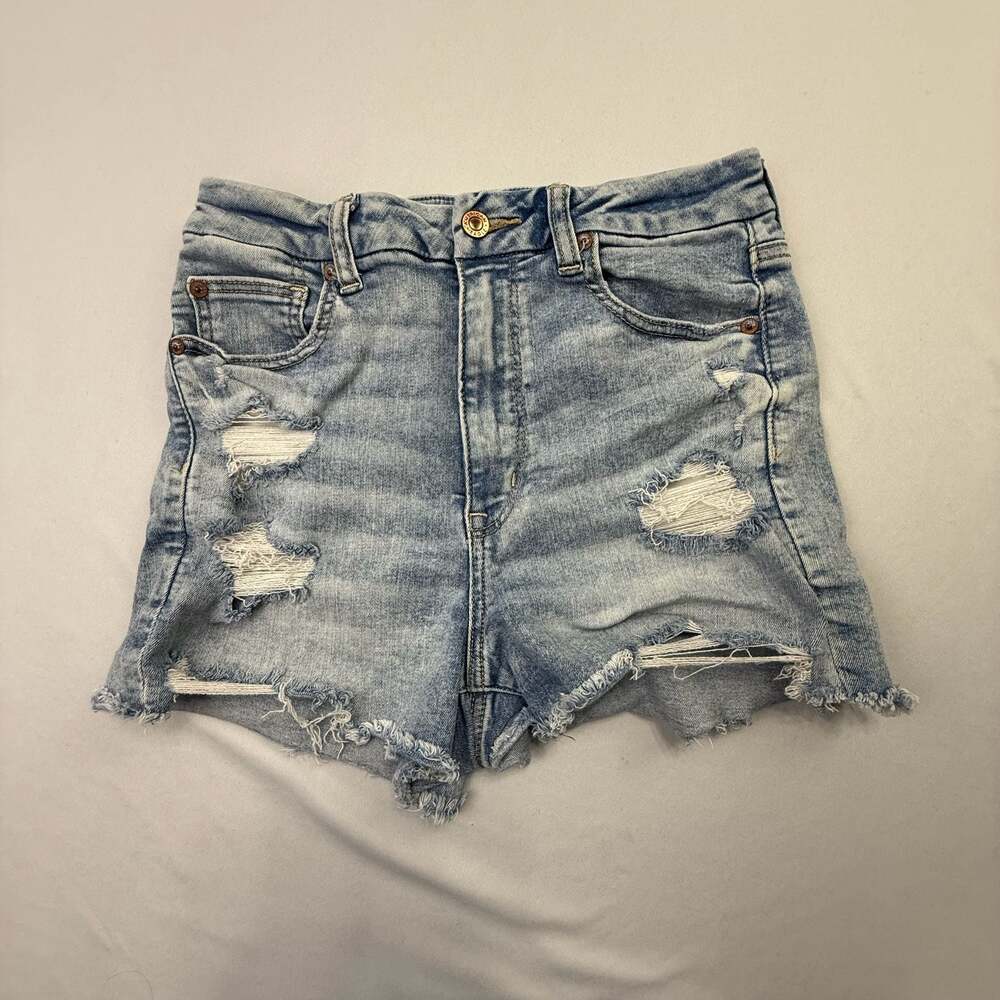 American Eagle Ne(x)t Level Stretch Distressed Denim Shorts Size 6